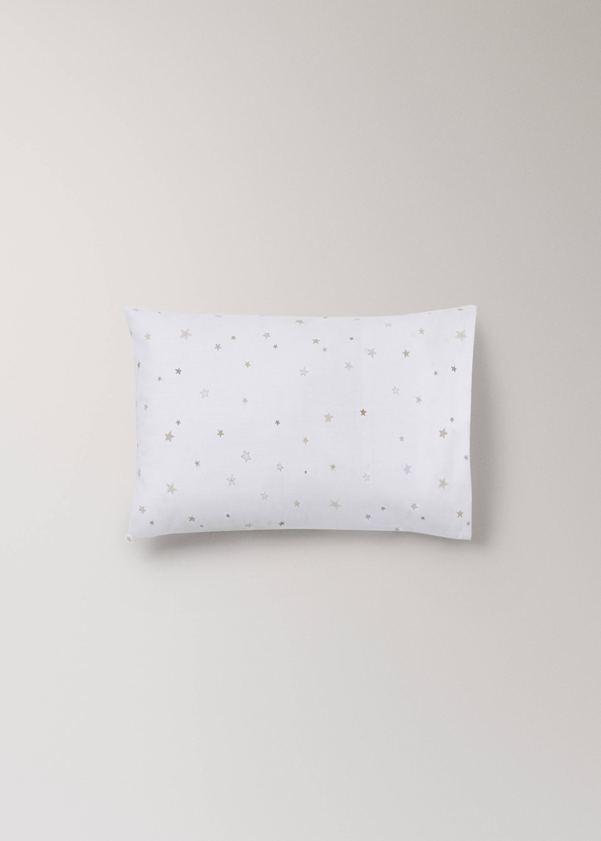 Reversible star print cotton mini cot bumper and pillow set - Details of the article 3