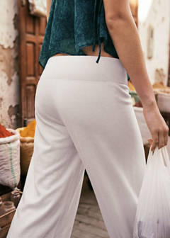 Embroidered wide-leg trousers — Off White 3