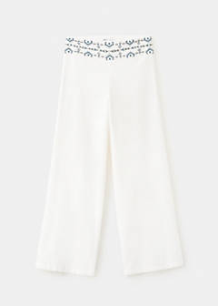 Embroidered wide-leg trousers — Off White 4