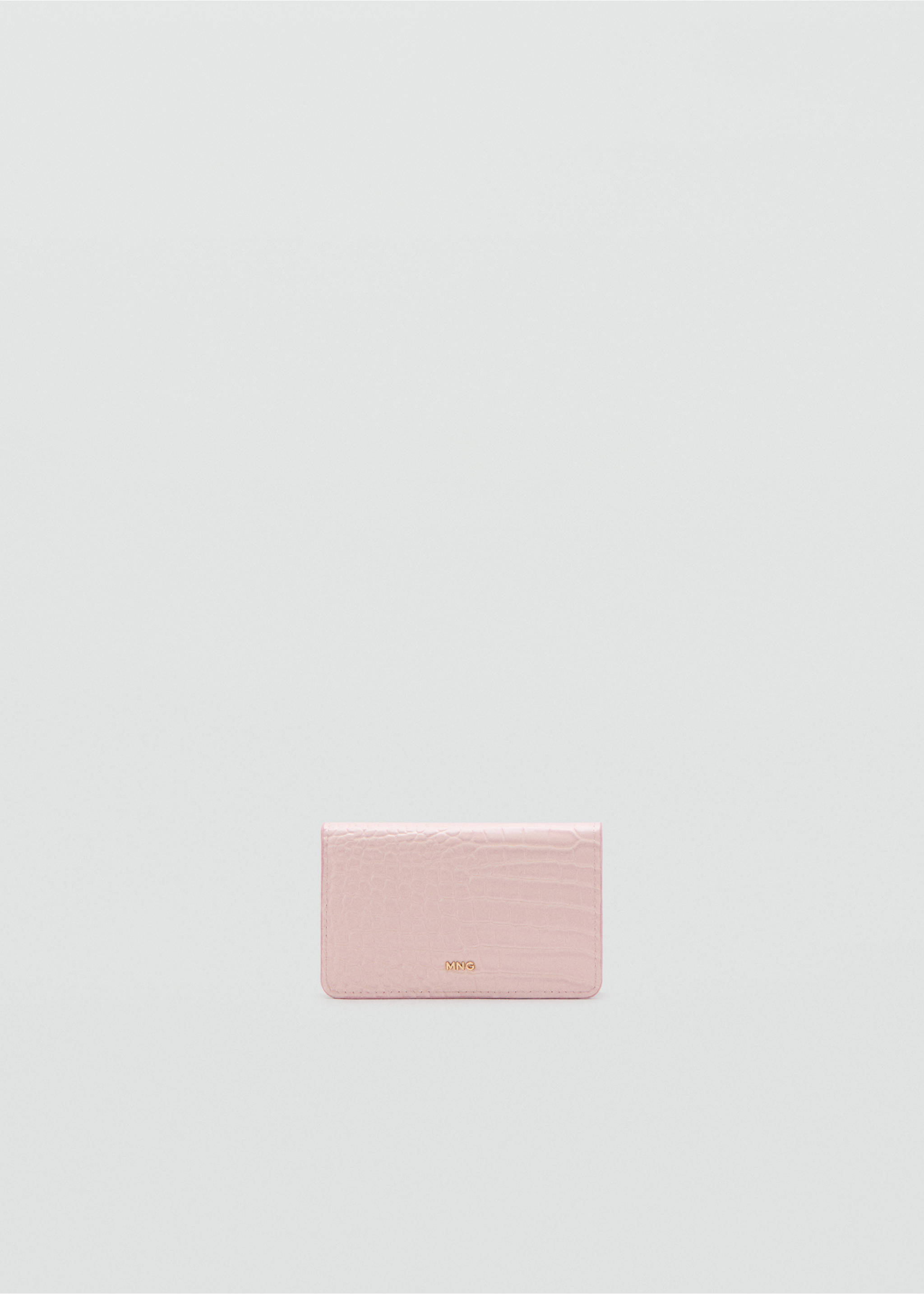 Medium wallet with croc effect - Article without model, Light Pink. Ref: 37081510-00.