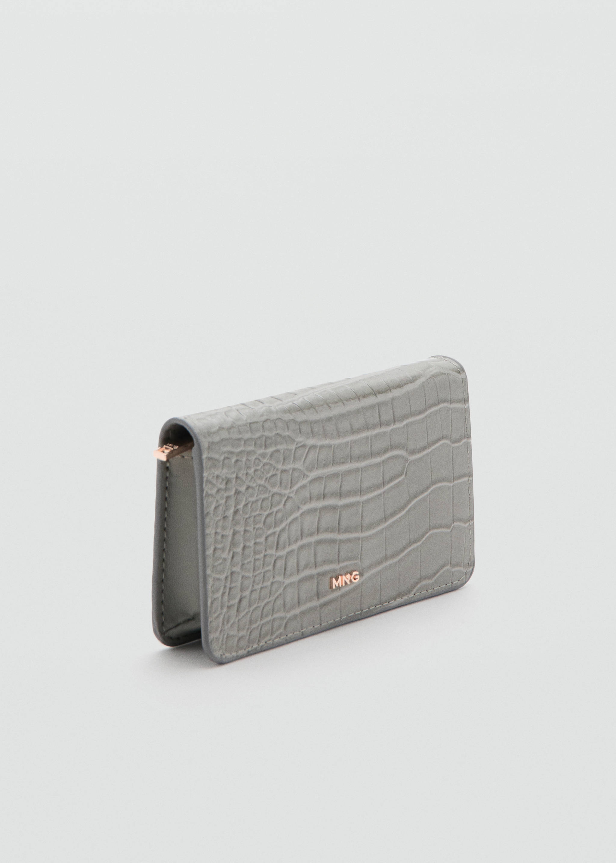Medium wallet with croc effect - Medium plane