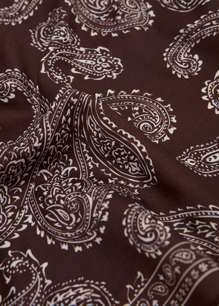 Triangular paisley bandana — Chocolate