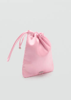 Ruched satin pouch — Pink 2