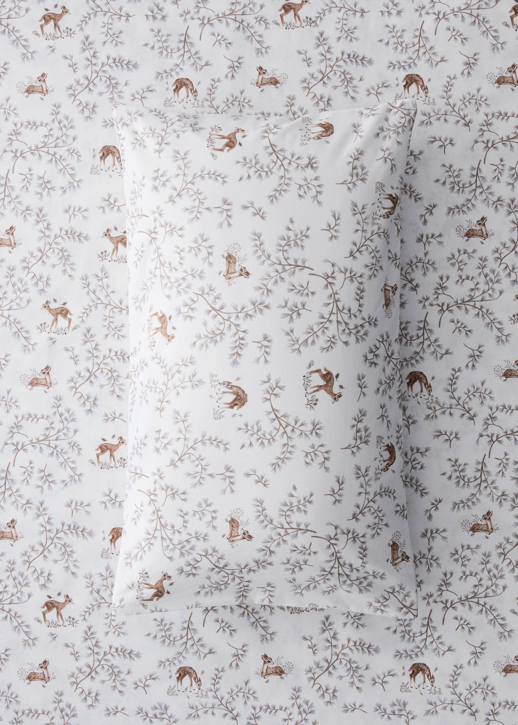 Cot pillowcase 100% cotton percale - General plane