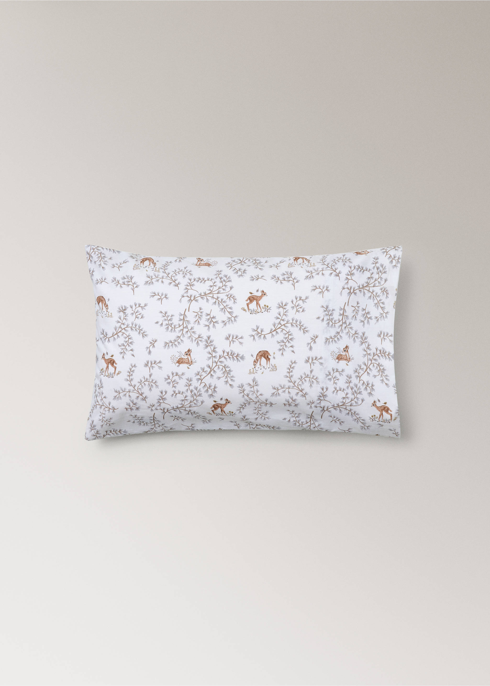 Cot pillowcase 100% cotton percale - Article without model, Grey. Ref: 37081522-00.