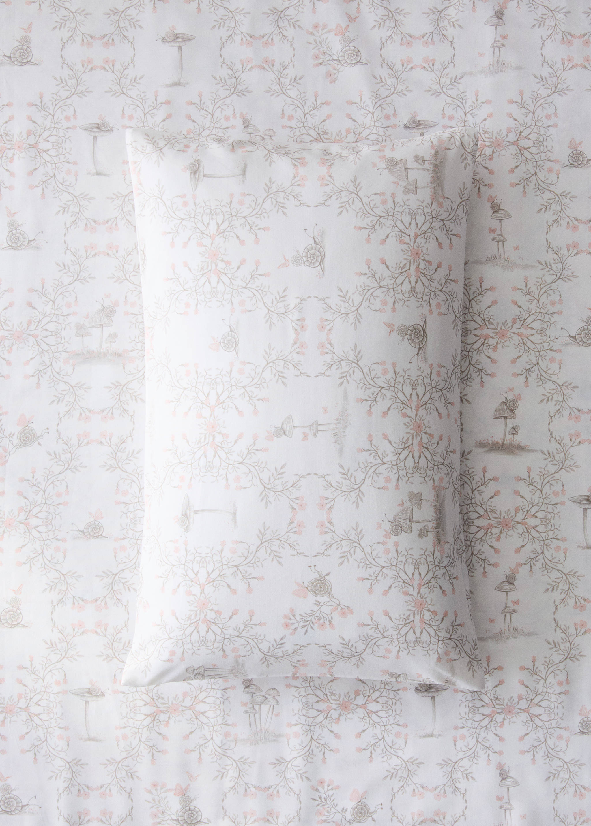 Cotton percale cot pillowcase - General plane