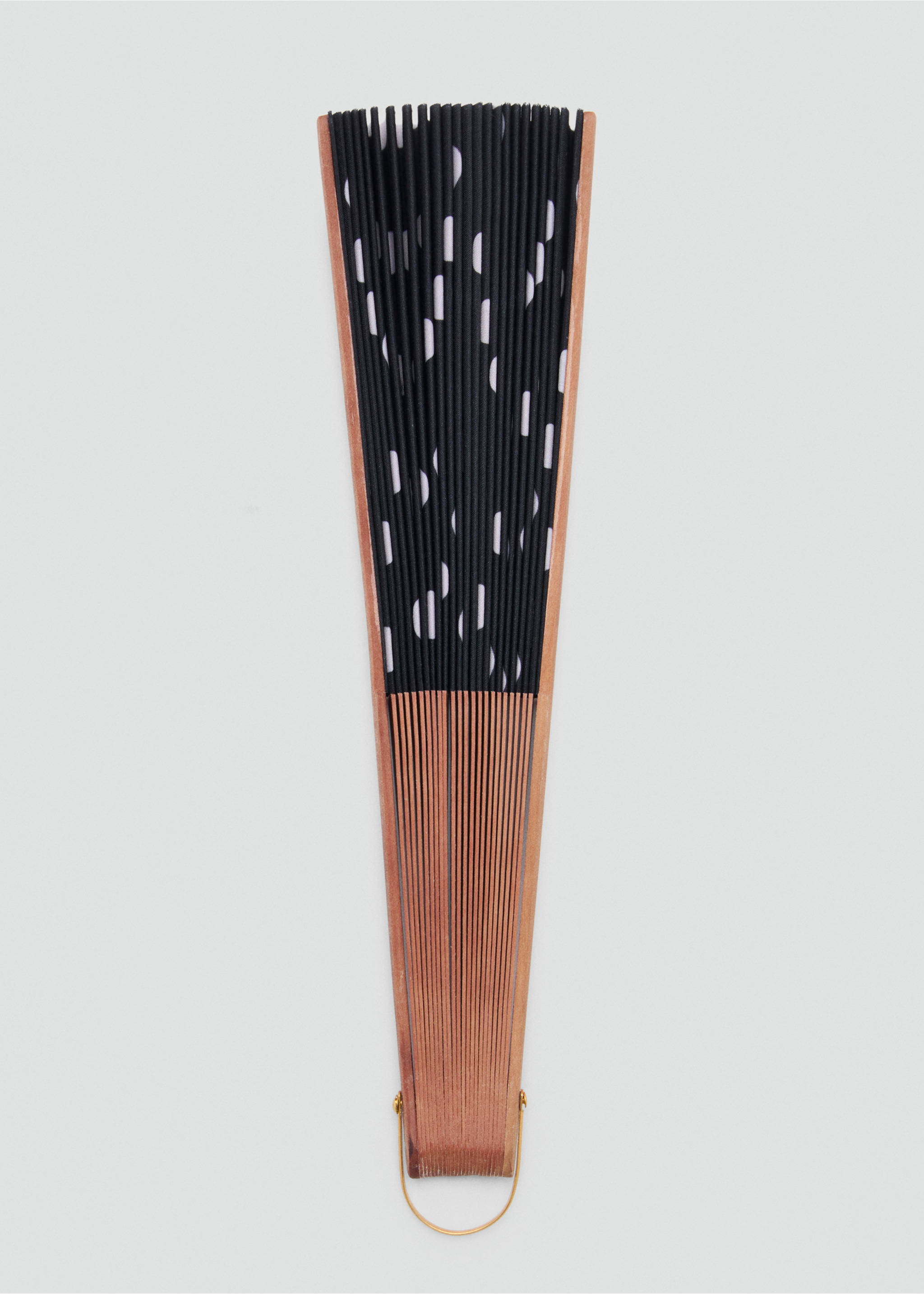 Polka dot fan - Medium plane, Black. Ref: 37081527-00.