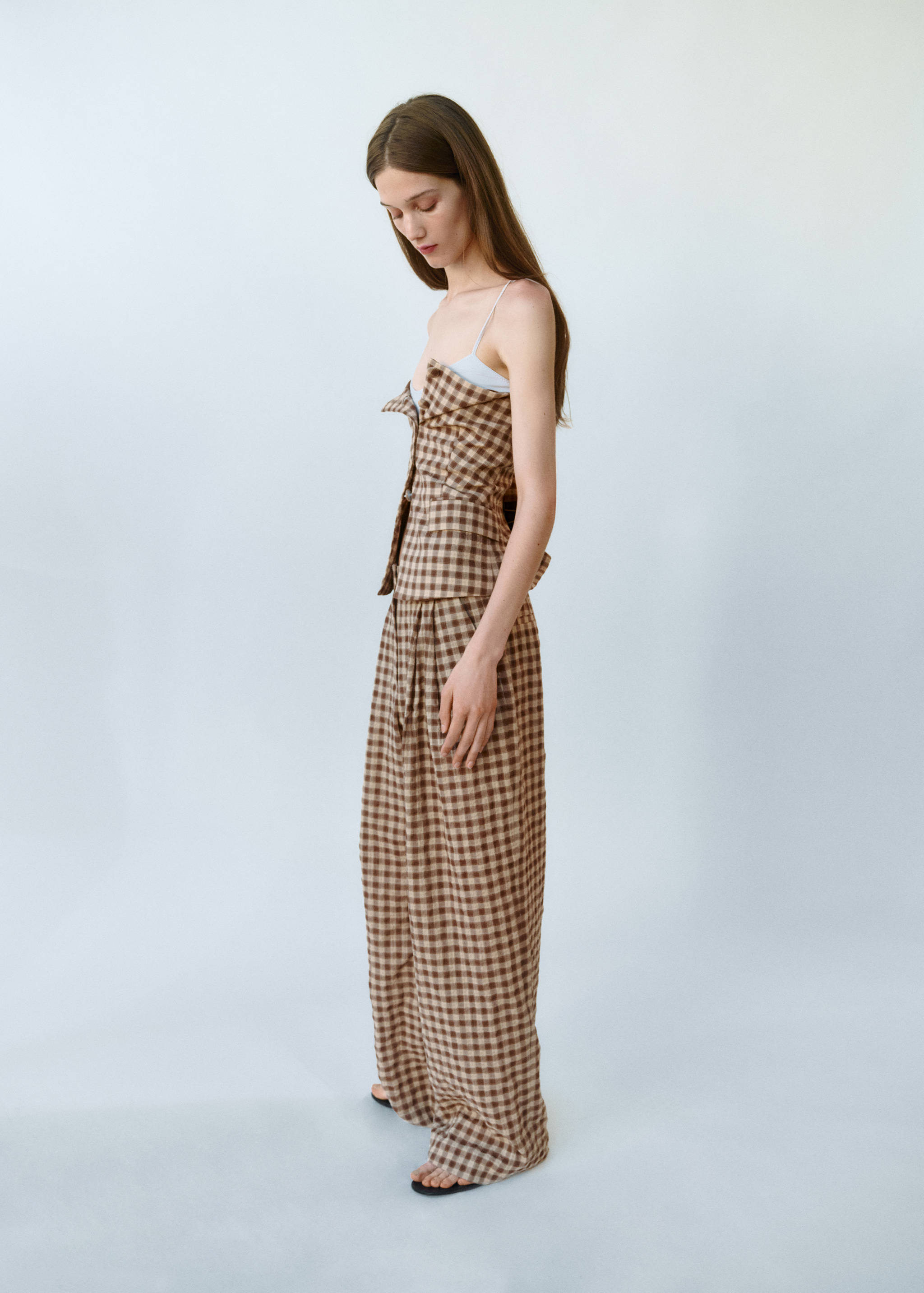 Bandeau top in gingham checks - Details of the article 3
