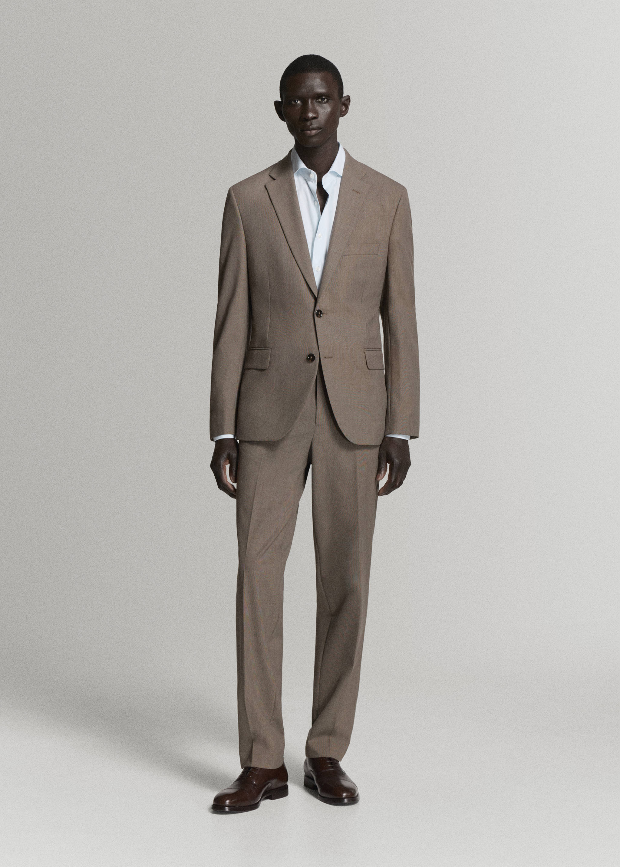 100% cotton striped suit shirt - General plane
