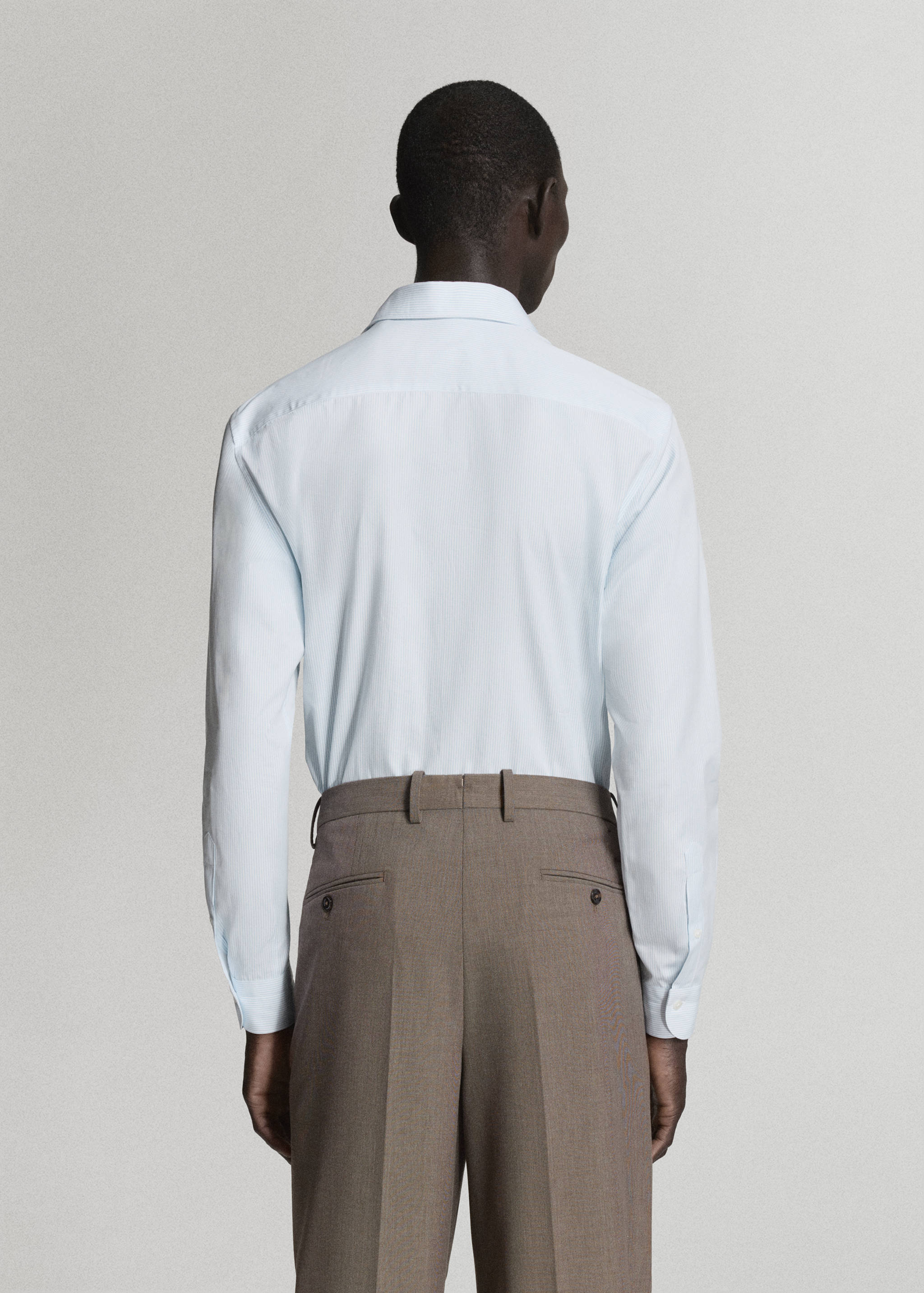 100% cotton striped suit shirt - Reverse of the article
