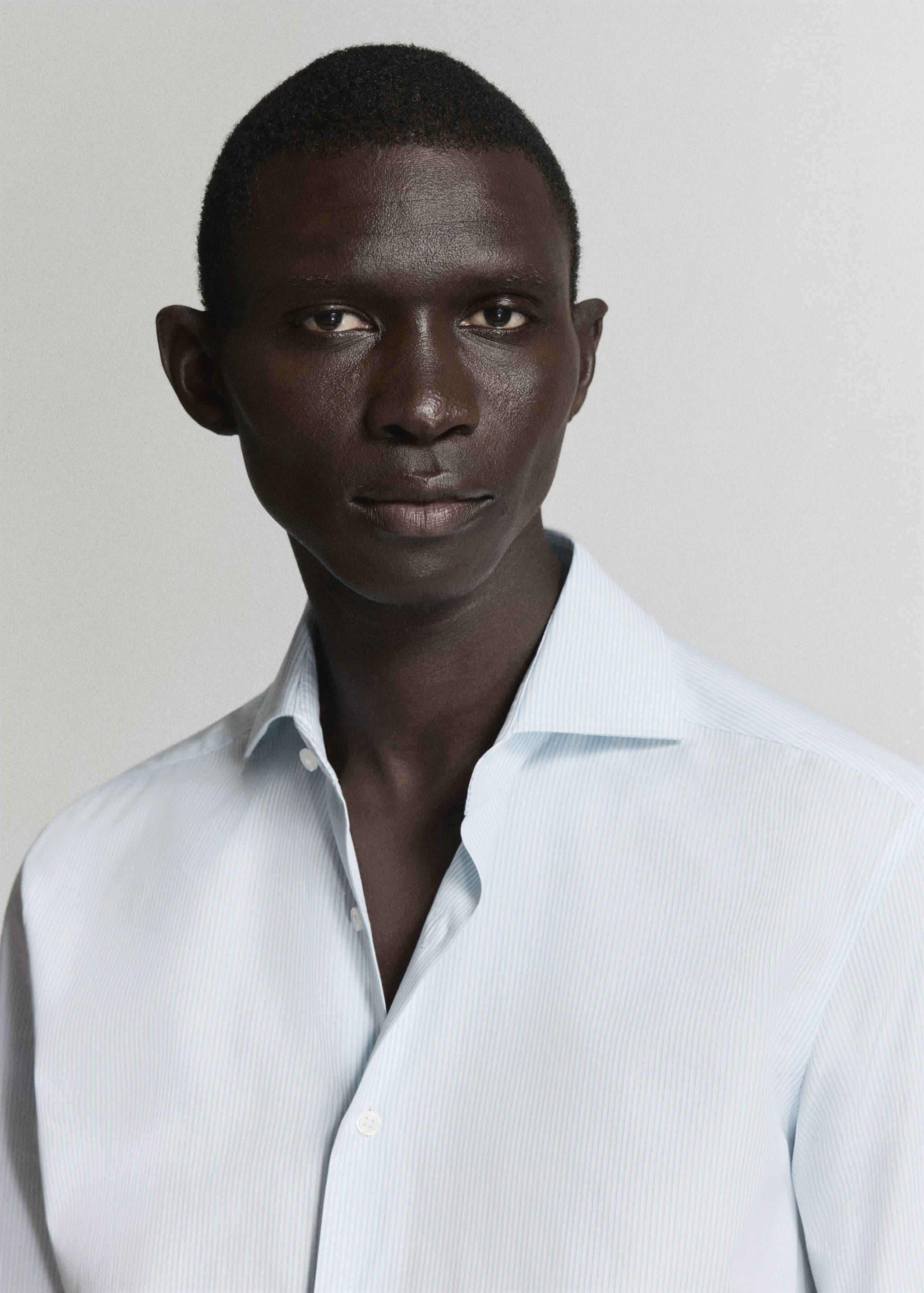 100% cotton striped suit shirt - Details of the article 1