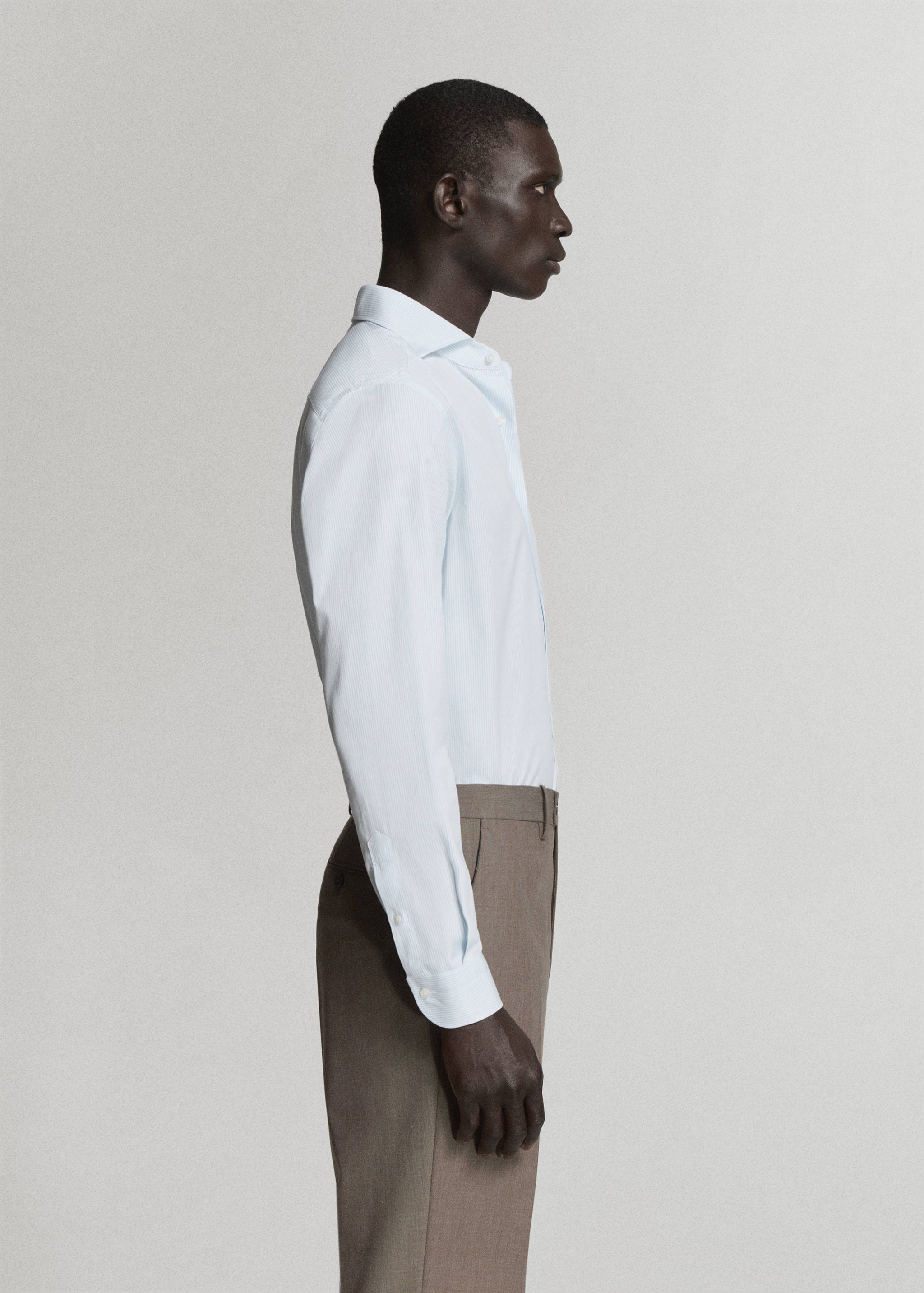 100% cotton striped suit shirt - Details of the article 2