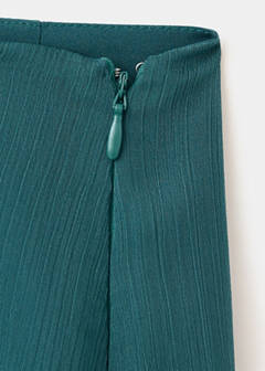 Textured long skirt — Petrol Blue 8