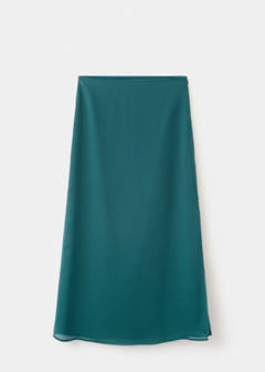 Textured long skirt — Petrol Blue 6