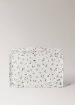 100% cotton floral percale bag — Off White 3