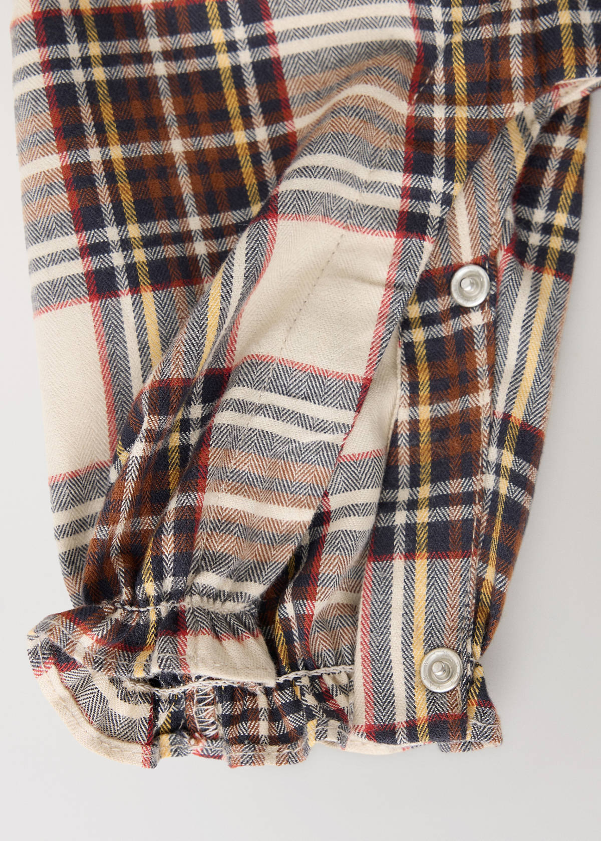 Two-piece cotton checked pyjama set — Red