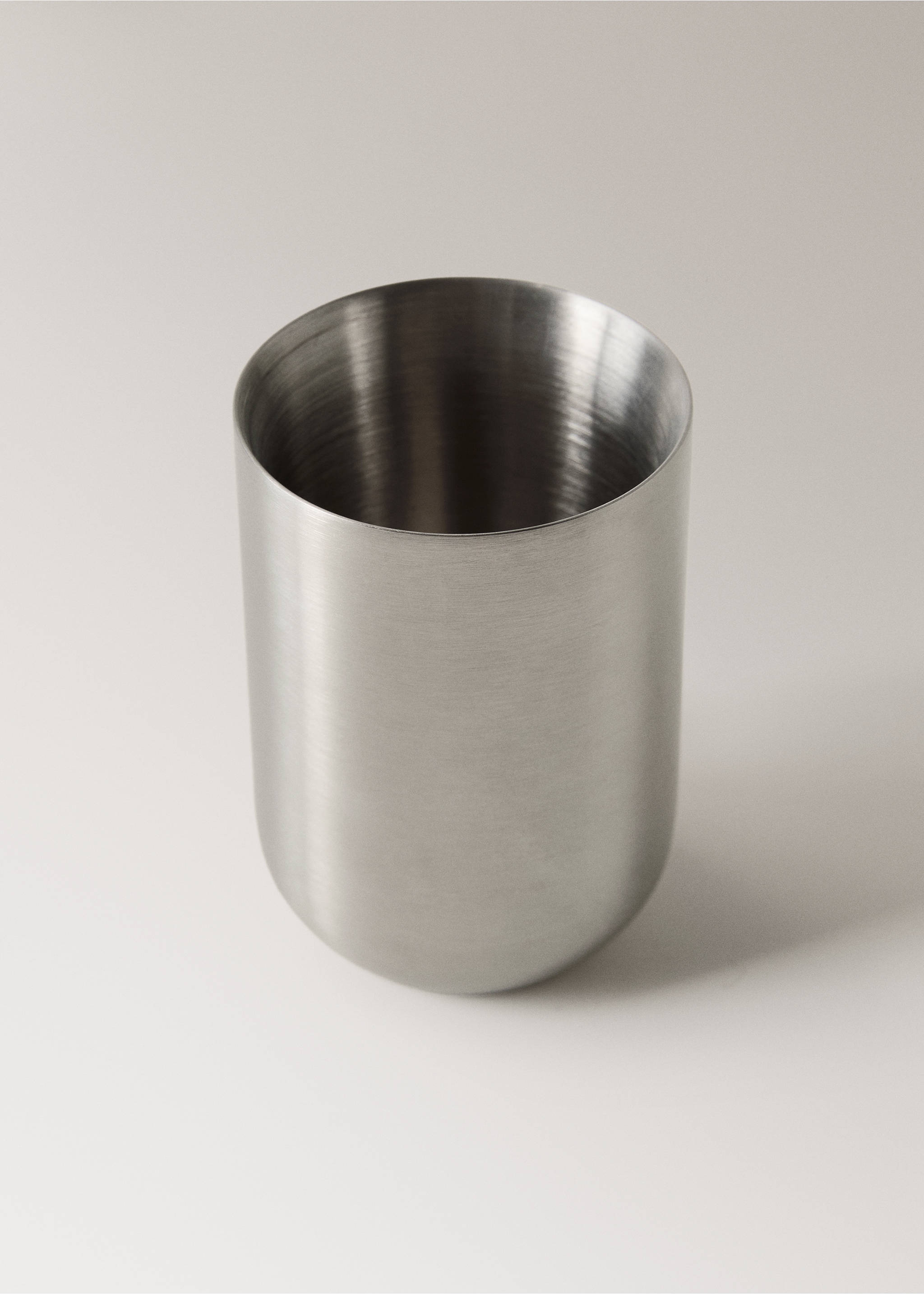 Stainless steel toothbrush cup - Details of the article 1, Silver. Ref: 37081549-00.