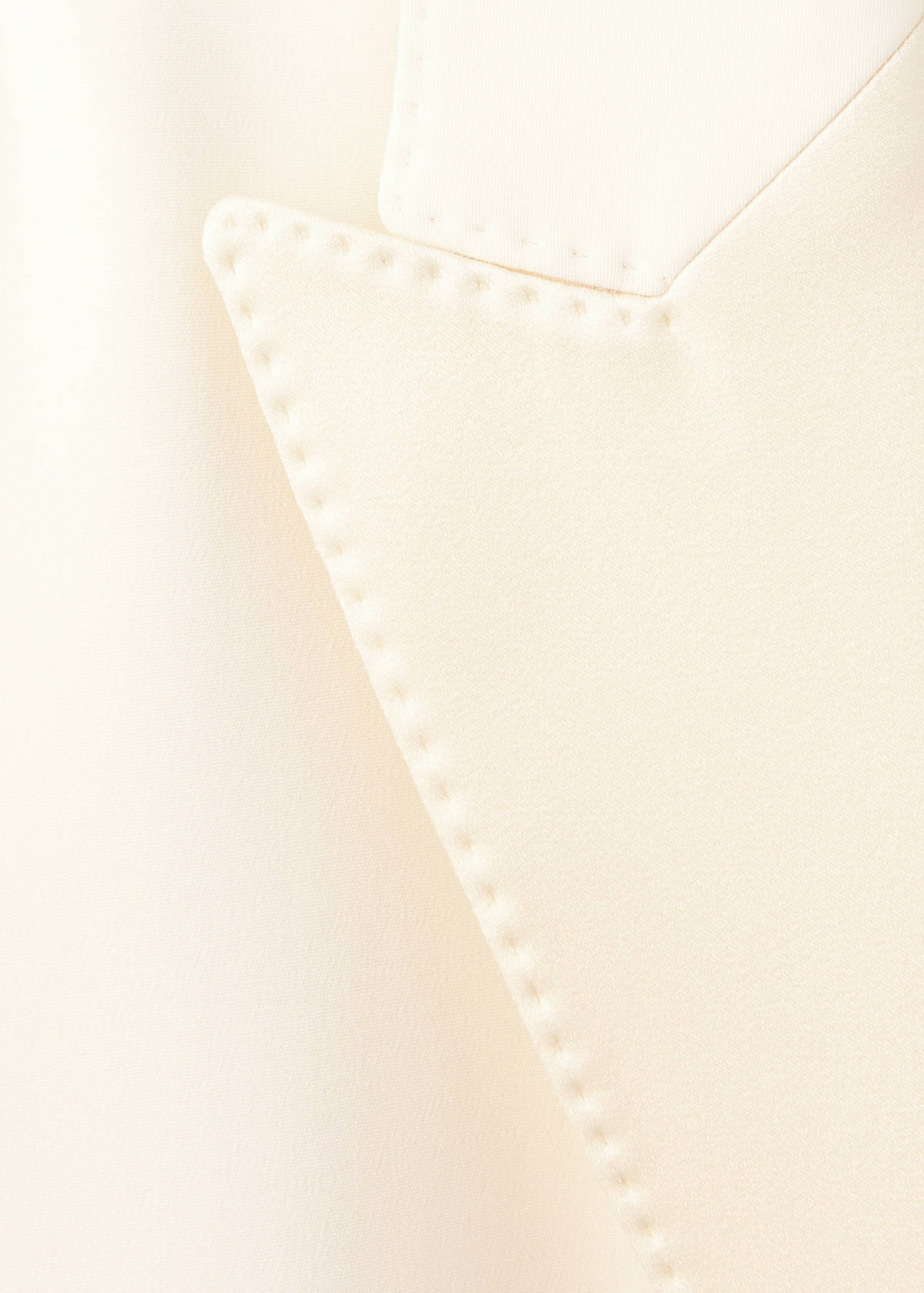 Topstitched blazer with lapels — Ecru
