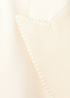 Topstitched blazer with lapels — Ecru 7