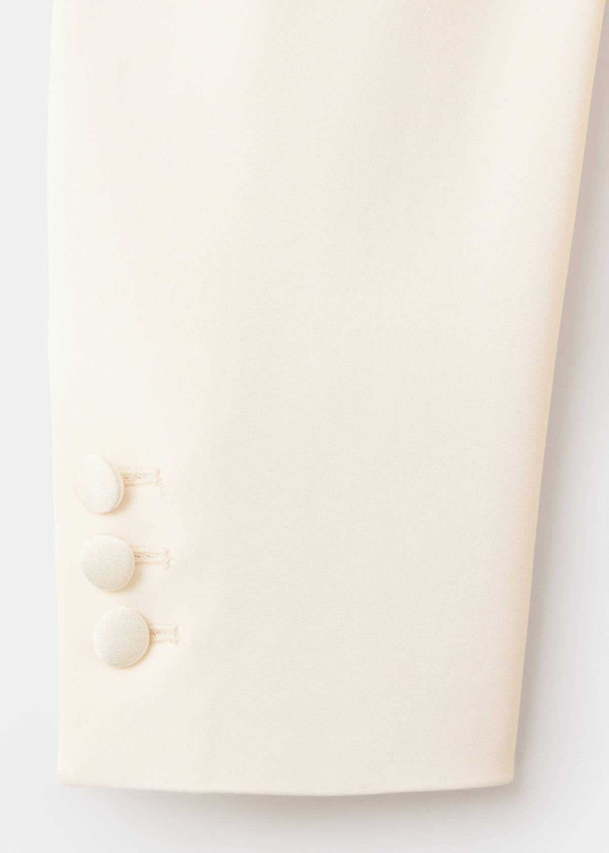 Topstitched blazer with lapels — Ecru