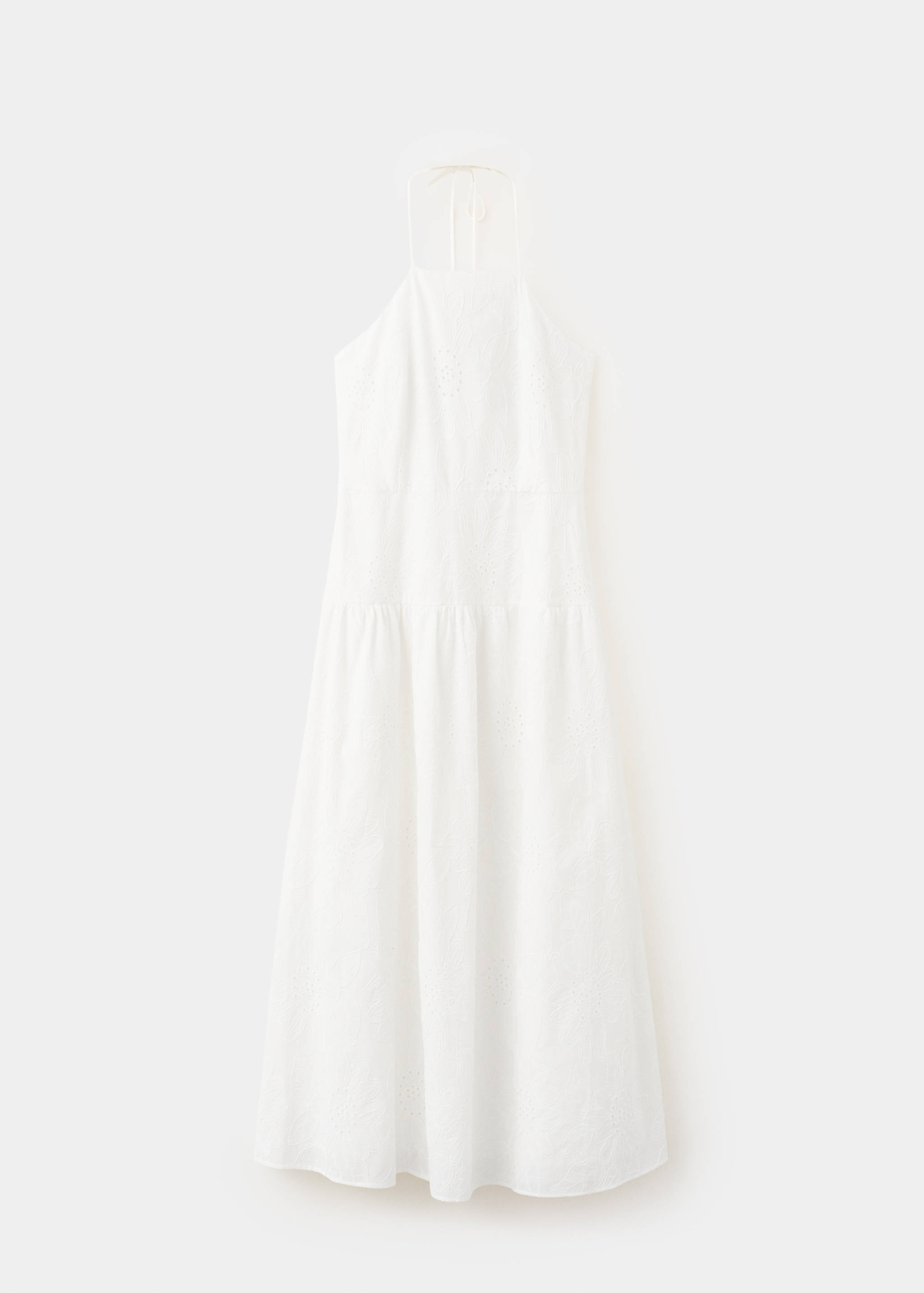 Halter dress with broderie anglaise - Article without model