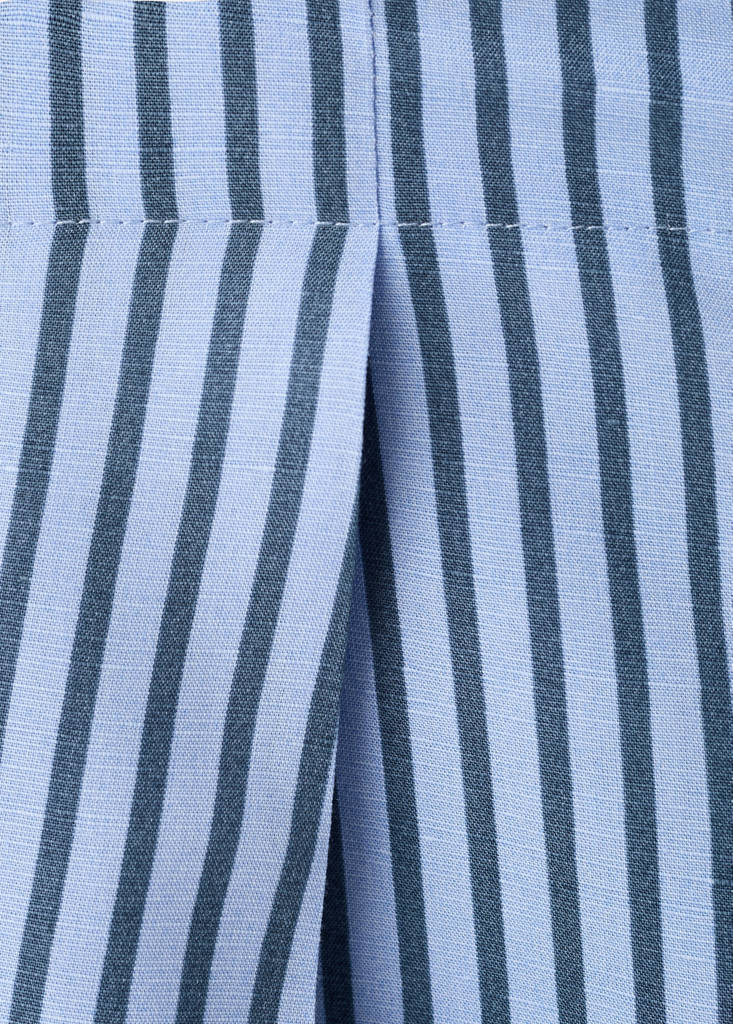 Striped flowy trousers — Sky Blue