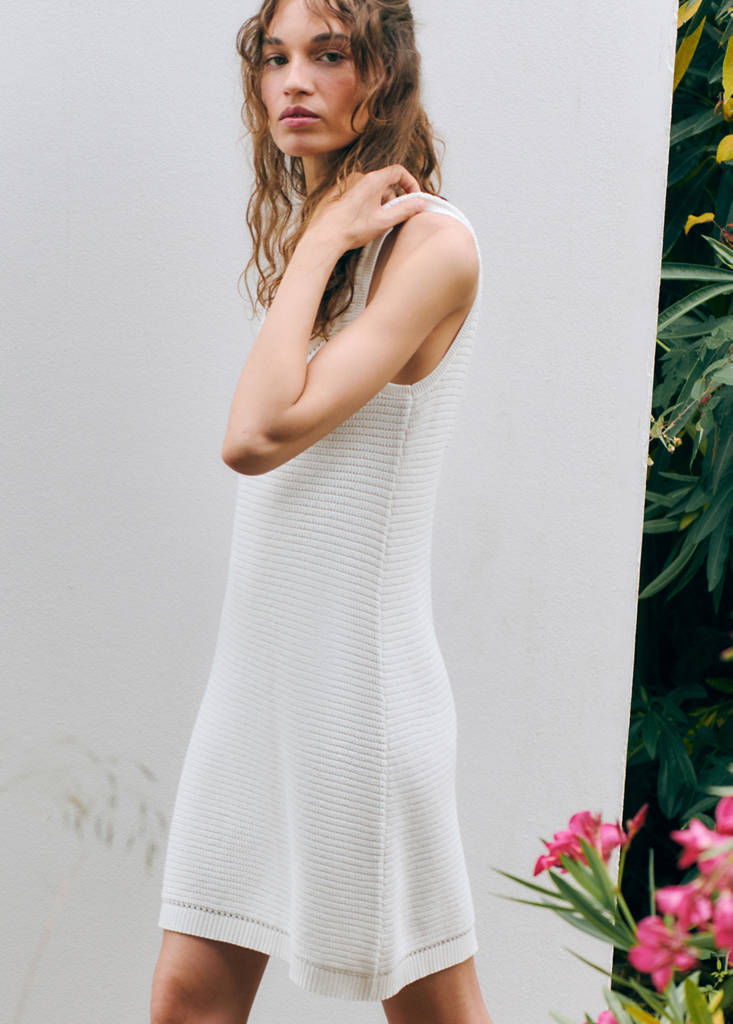 Trägerkleid aus Baumwolljersey — Weiß