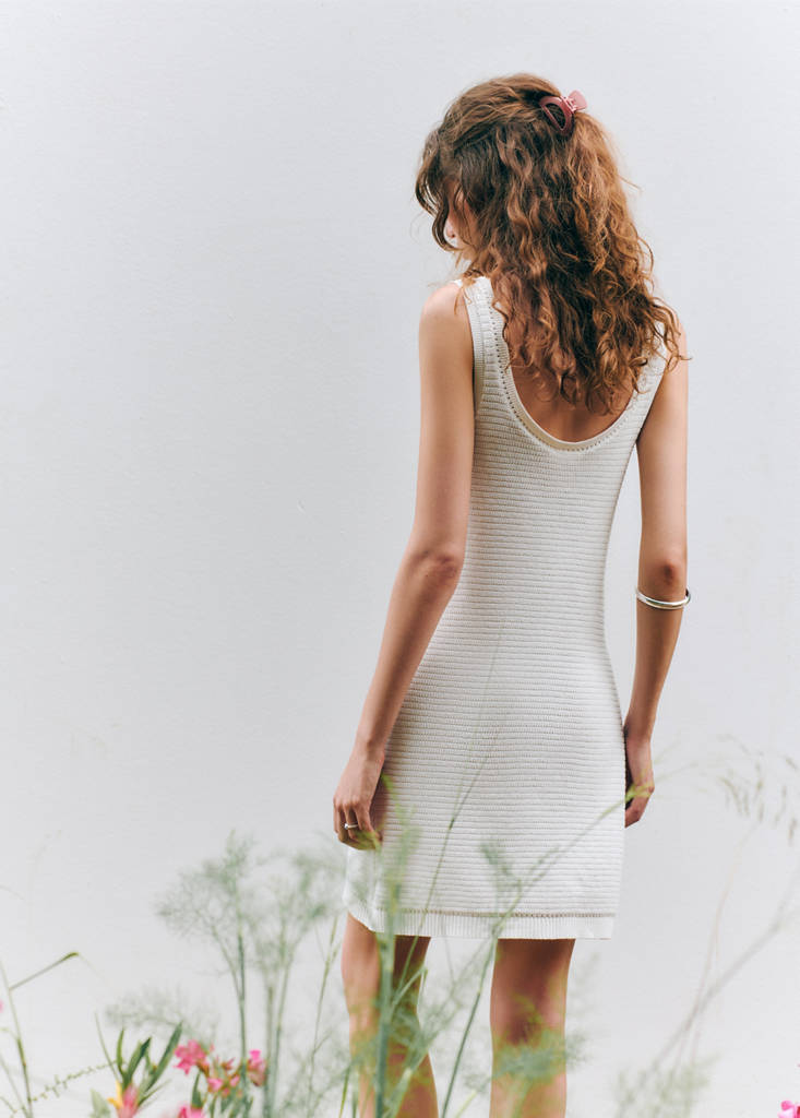 Trägerkleid aus Baumwolljersey — Weiß