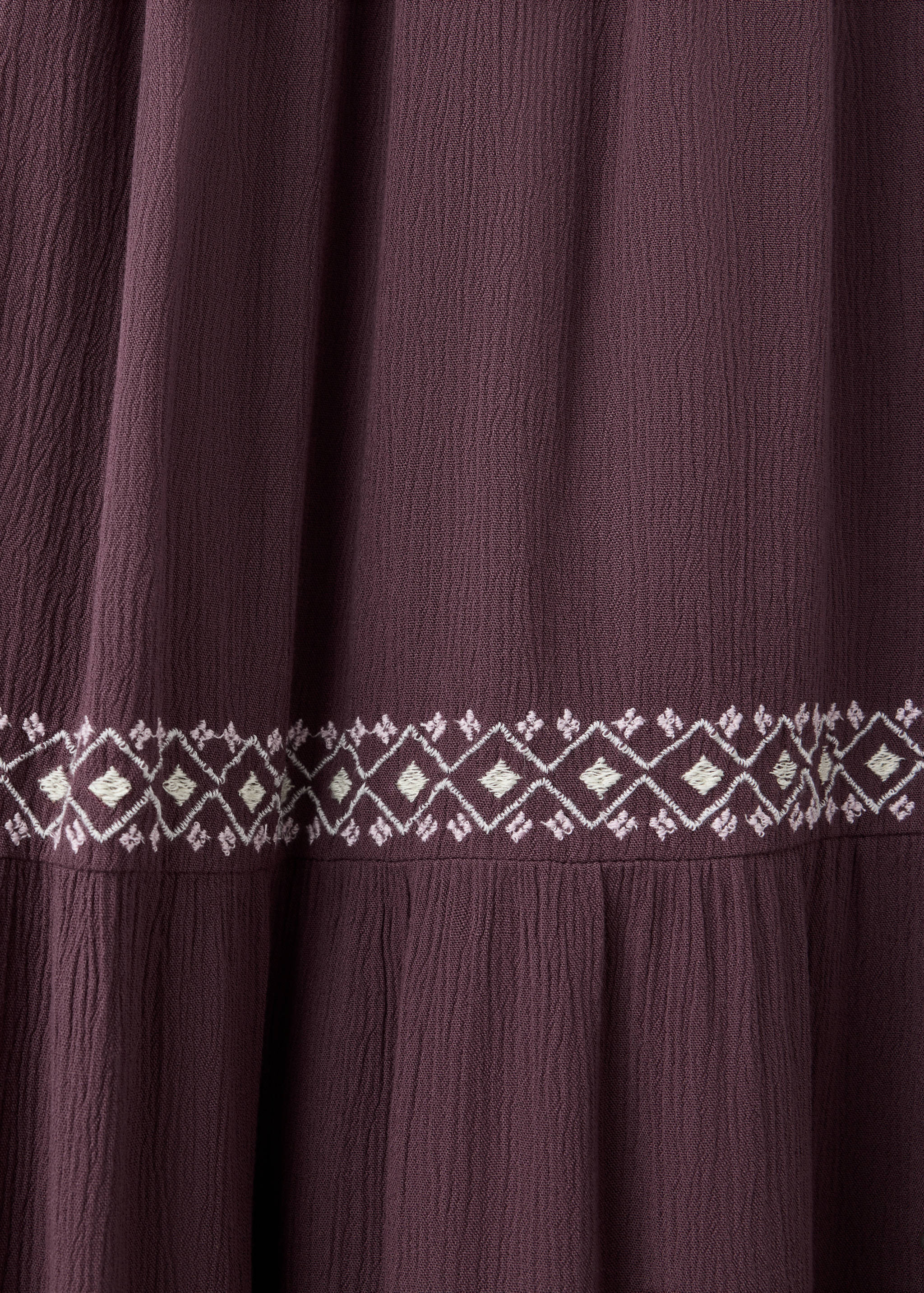 Embroidered panelled fluid skirt - Details of the article 0
