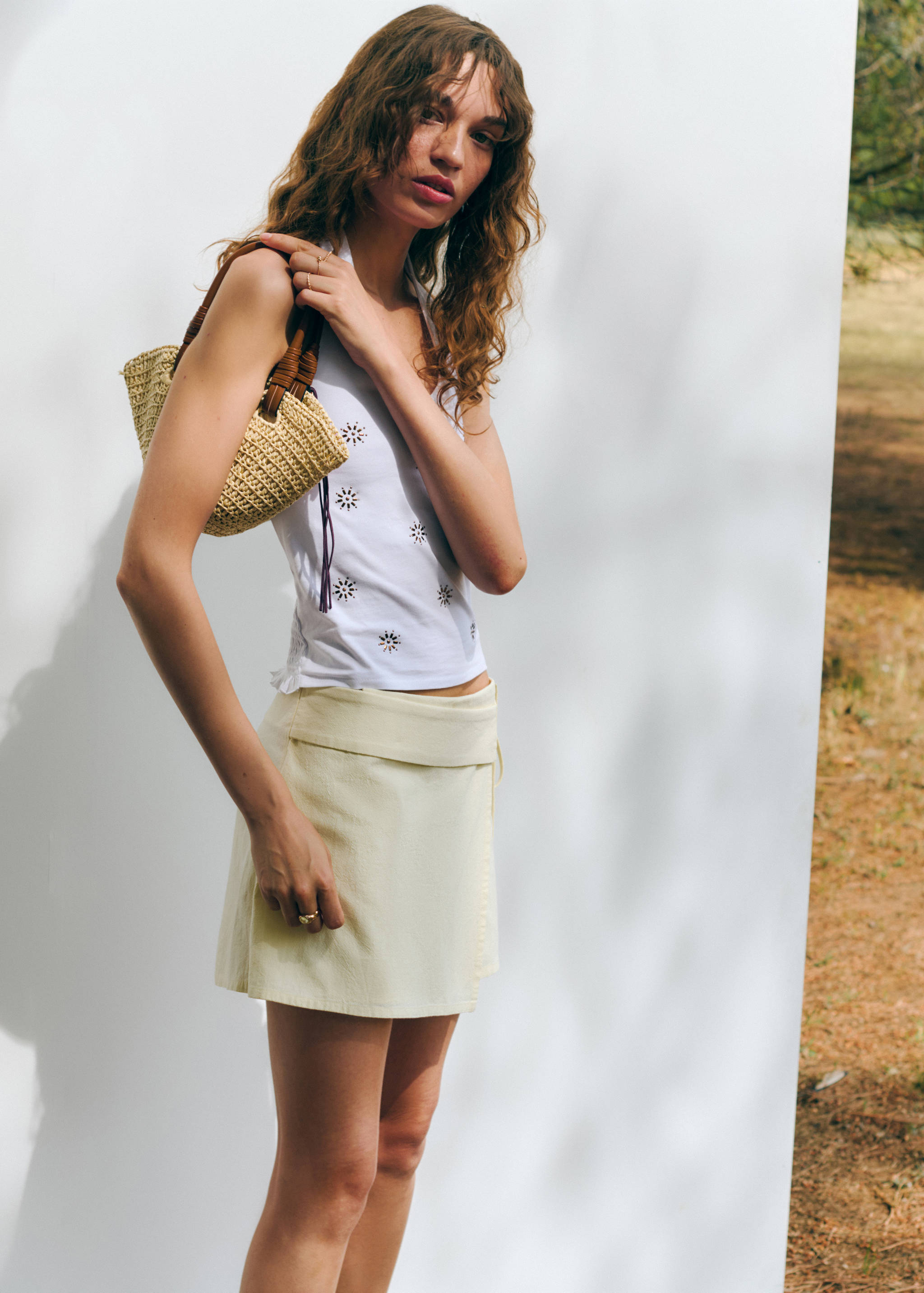Short 100 % coton avec lien à nouer - Plan moyen