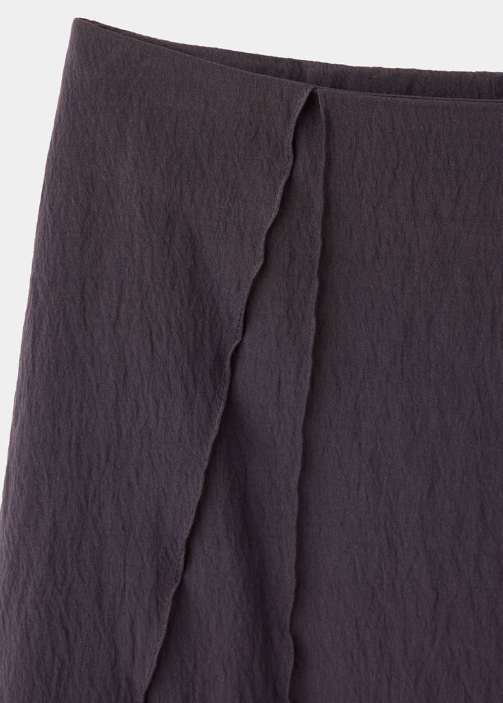 Long skirt with seam detail — Brown