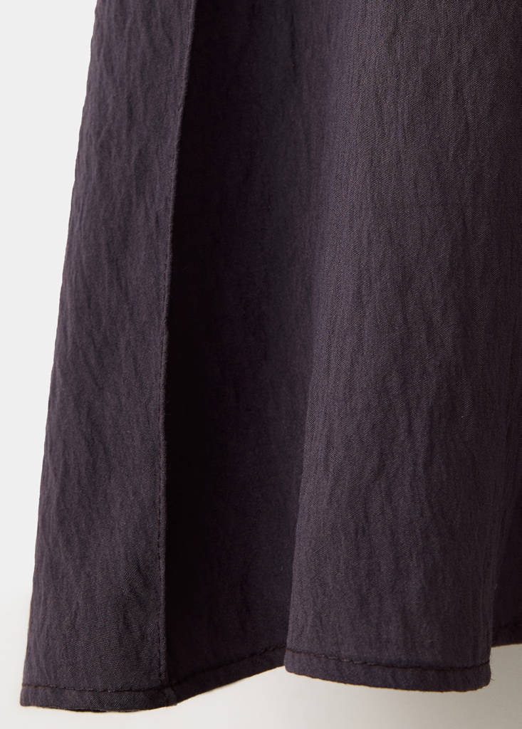 Long skirt with seam detail — Brown
