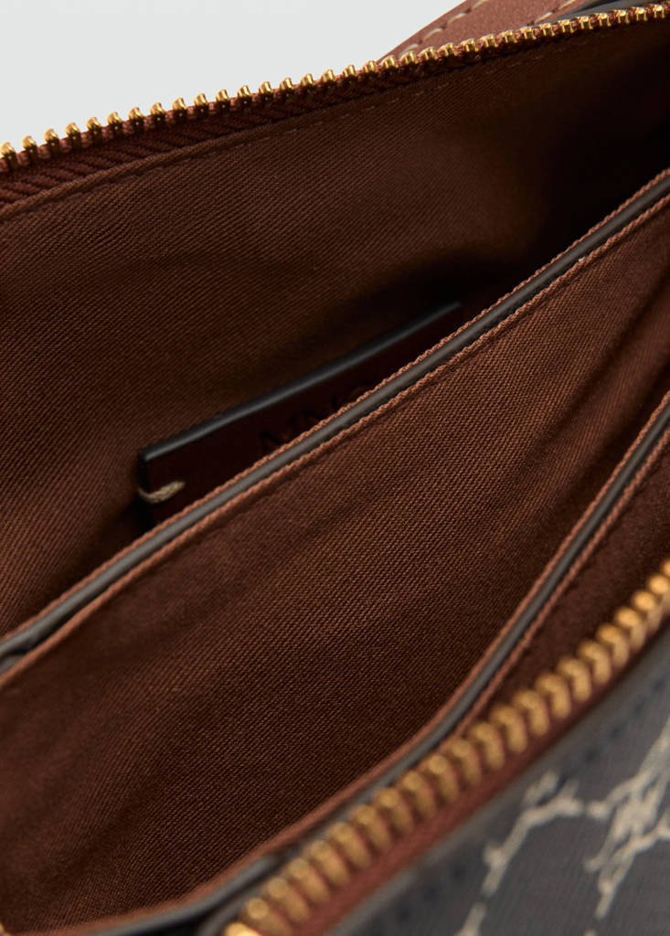 Shoulder bag with printed logo — Navy