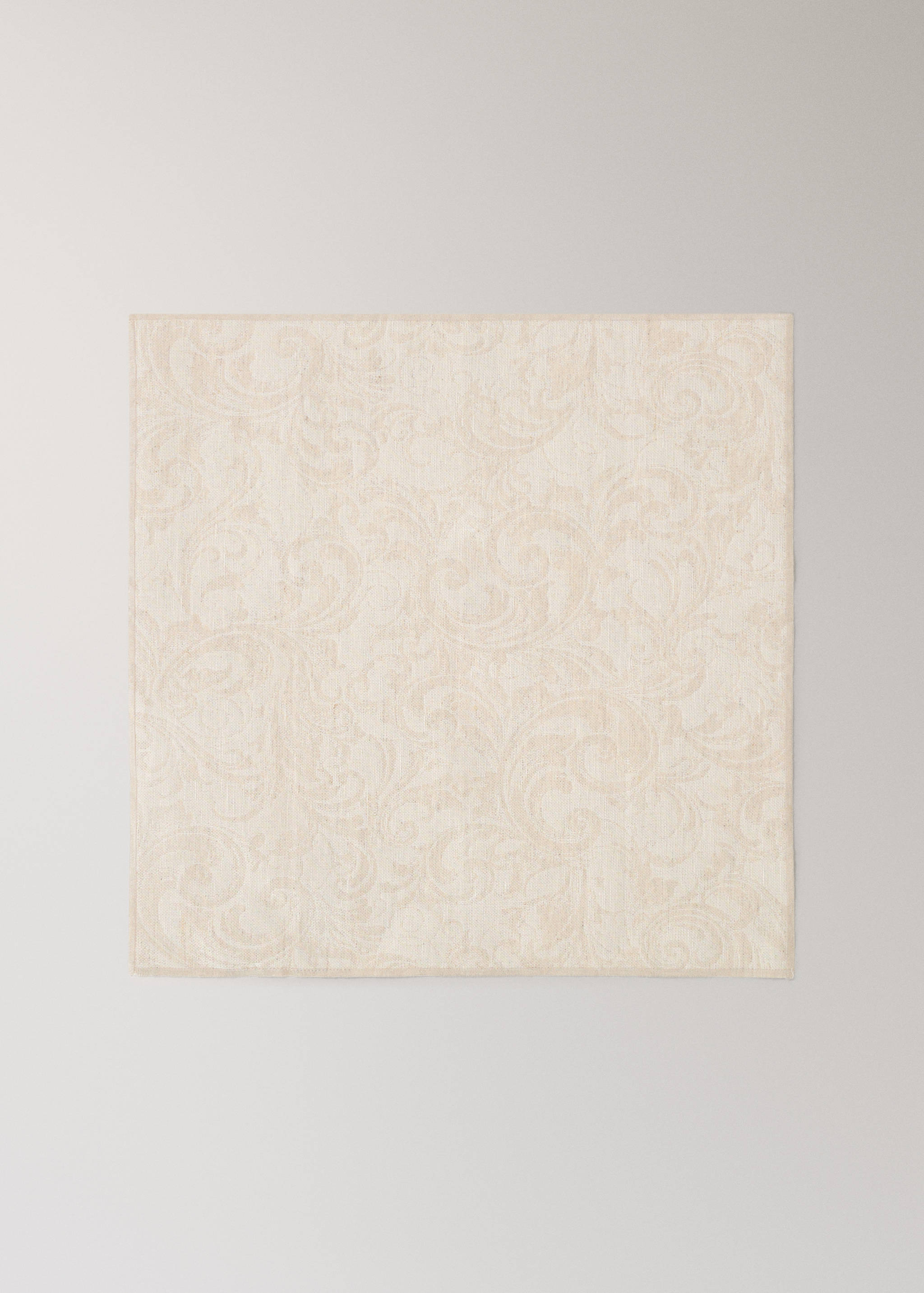 Resin-coated cotton jacquard napkins with overlock stitching - Article without model