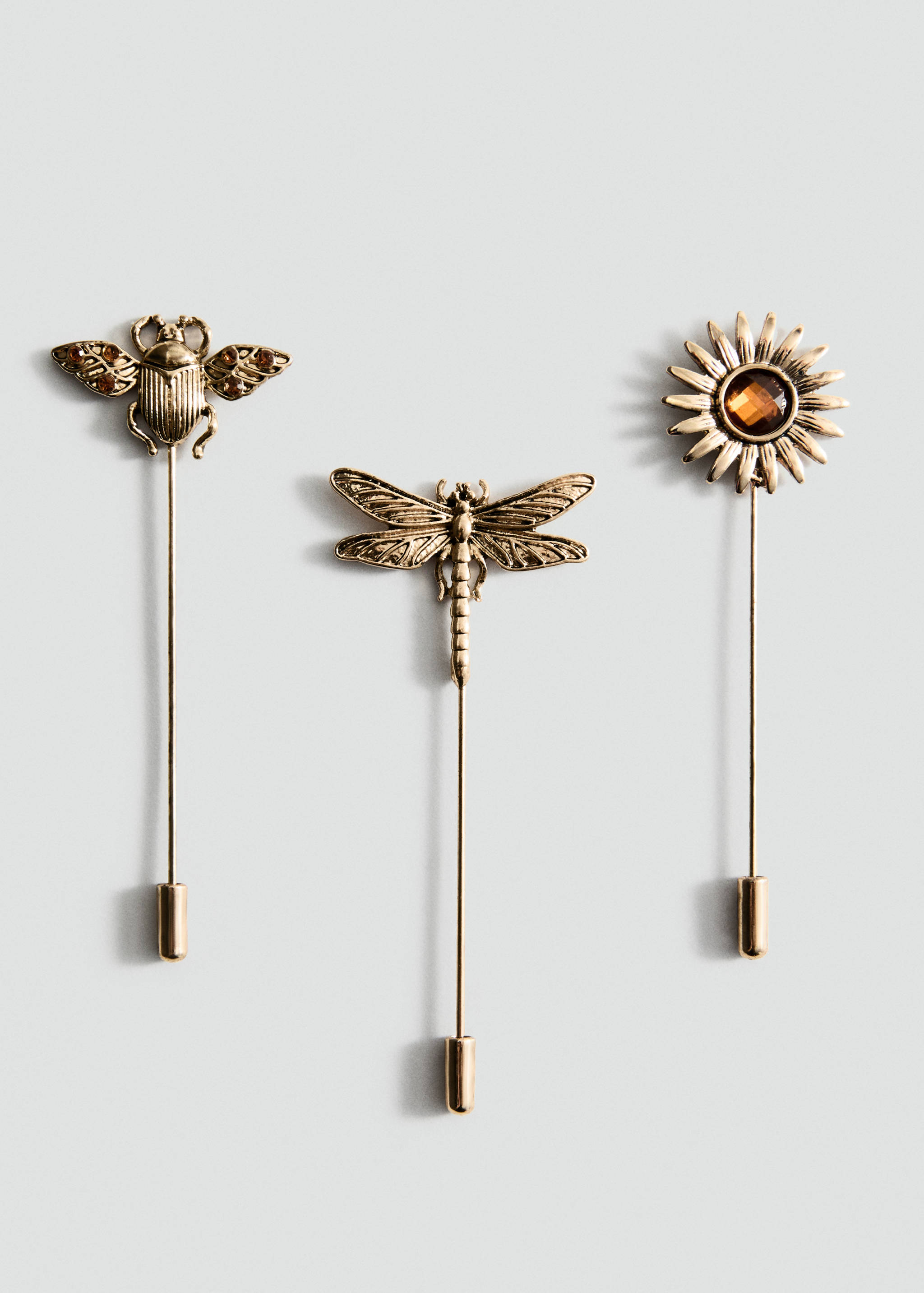 Set of 3 combined brooches - Article without model