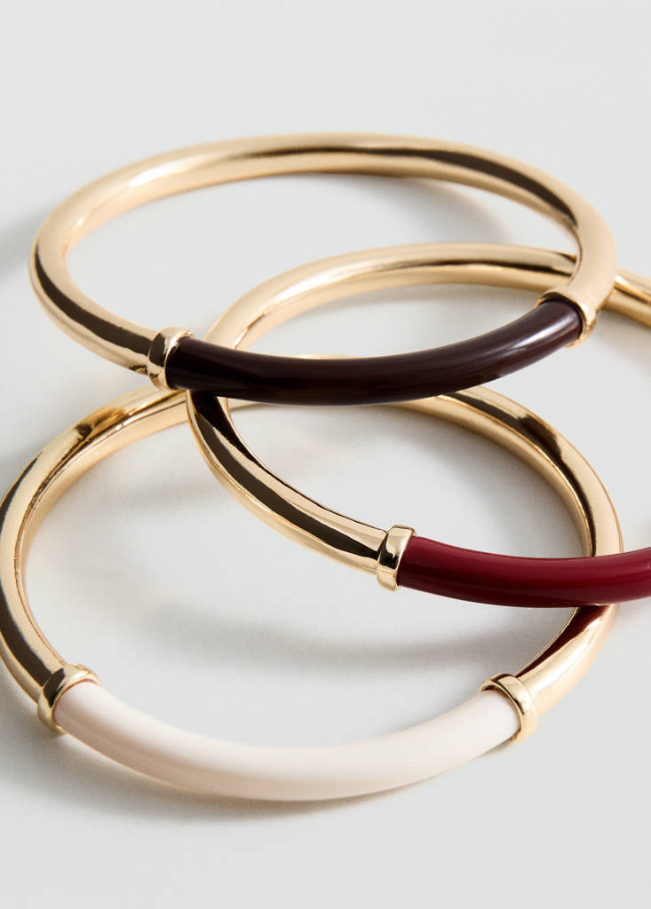 Set of 3 combined bracelets — Gold