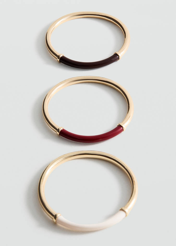 Set of 3 combined bracelets — Gold