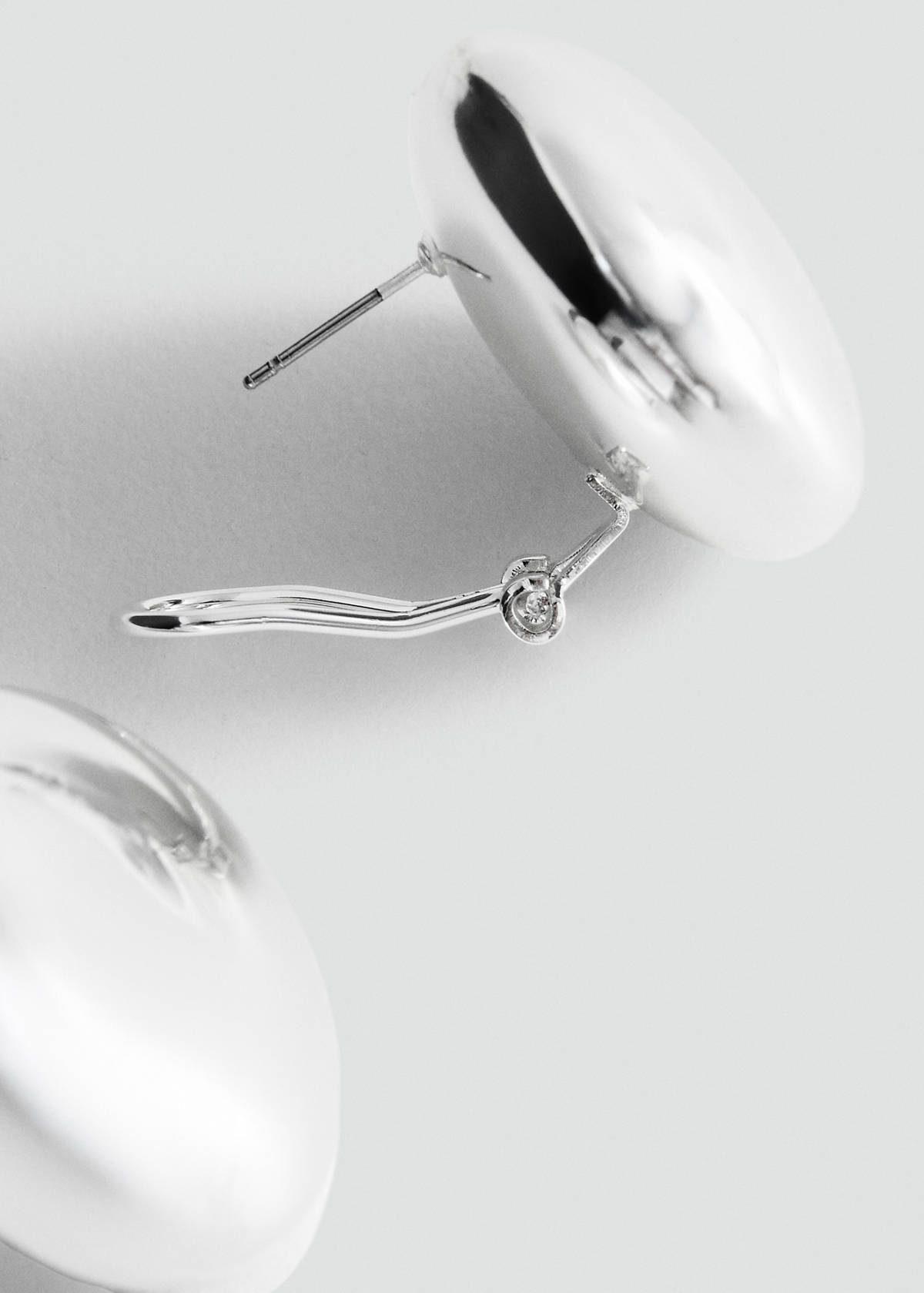 Round volume earrings — Silver