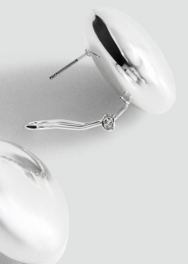 Round volume earrings — Silver