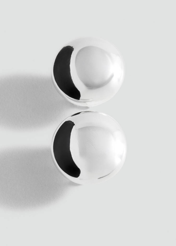 Round volume earrings — Silver