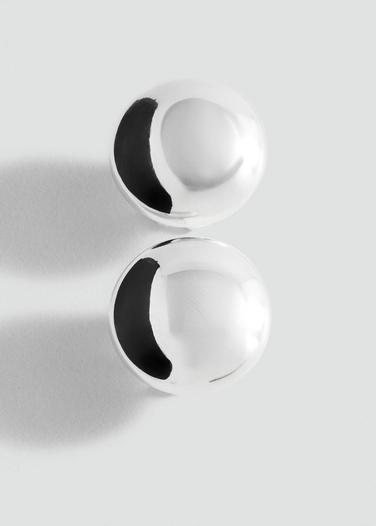 Round volume earrings — Silver