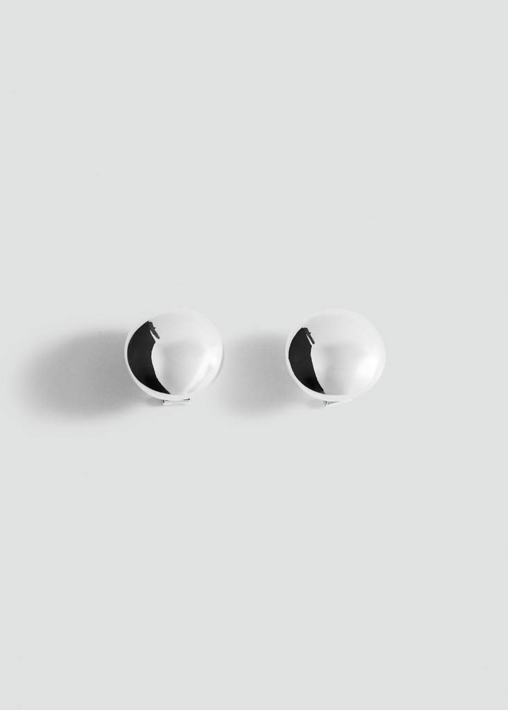 Round volume earrings — Silver