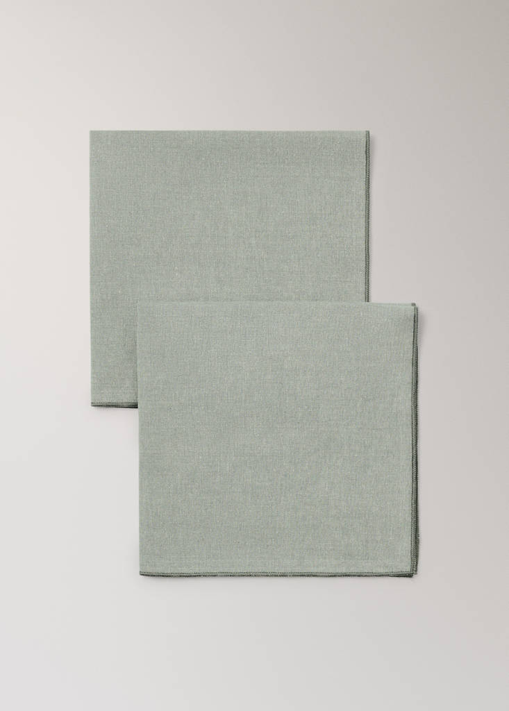 Pack of 2 100% cotton napkins — Green
