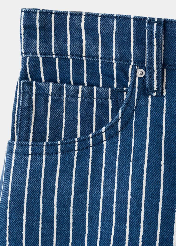 High-rise denim shorts — Blue
