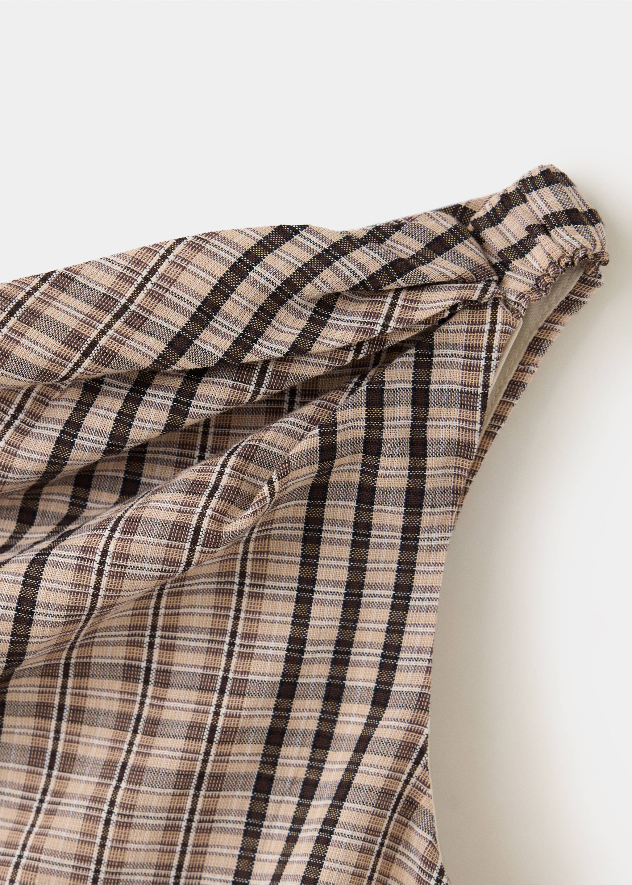 Short asymmetrical dress - Details of the article 8, Beige. Ref: 37082554-00.