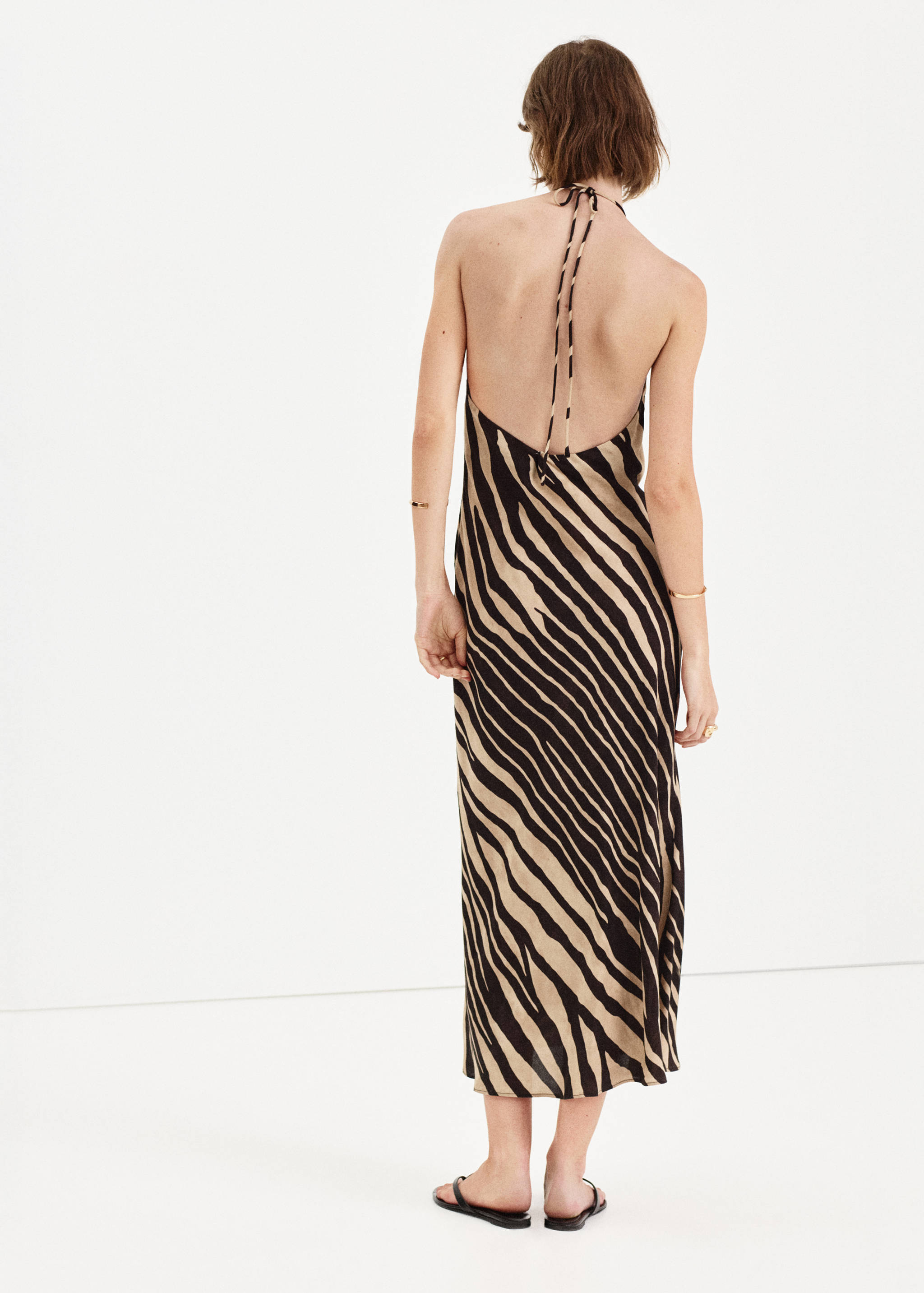 Long printed dress - Reverse of the article