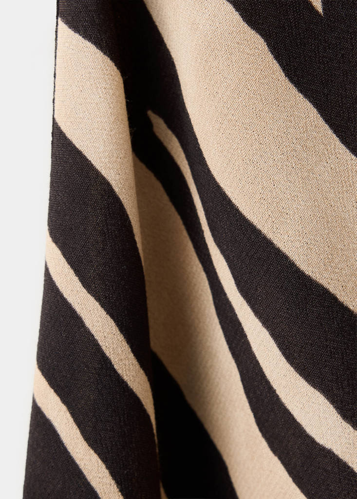 Halter neck animal print dress — Black
