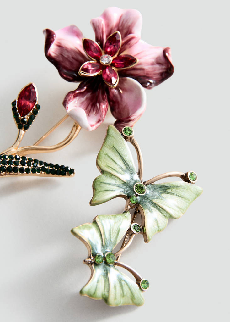 Set of 2 combined brooches — Gold