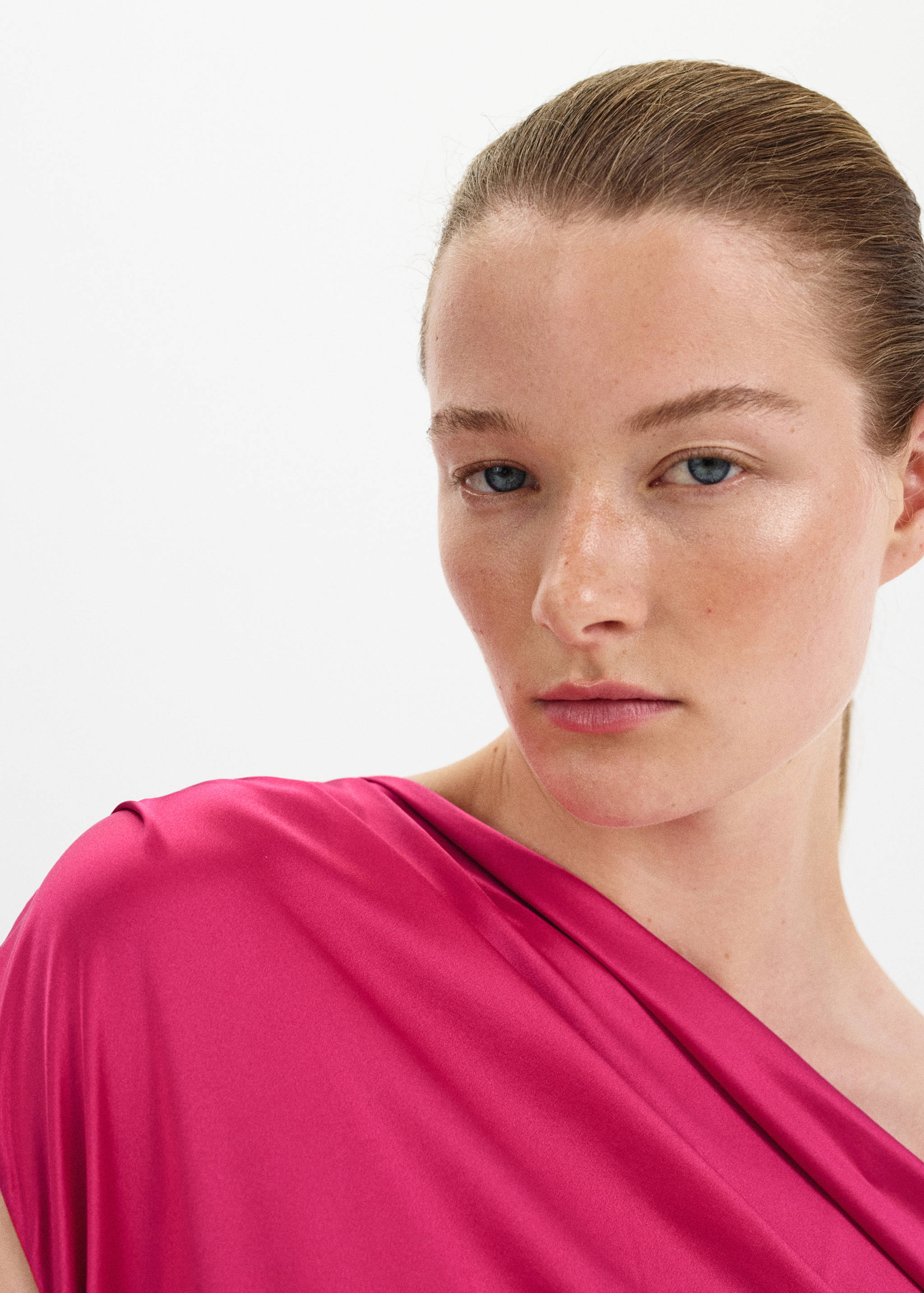 Asymmetric silk dress - Details of the article 1