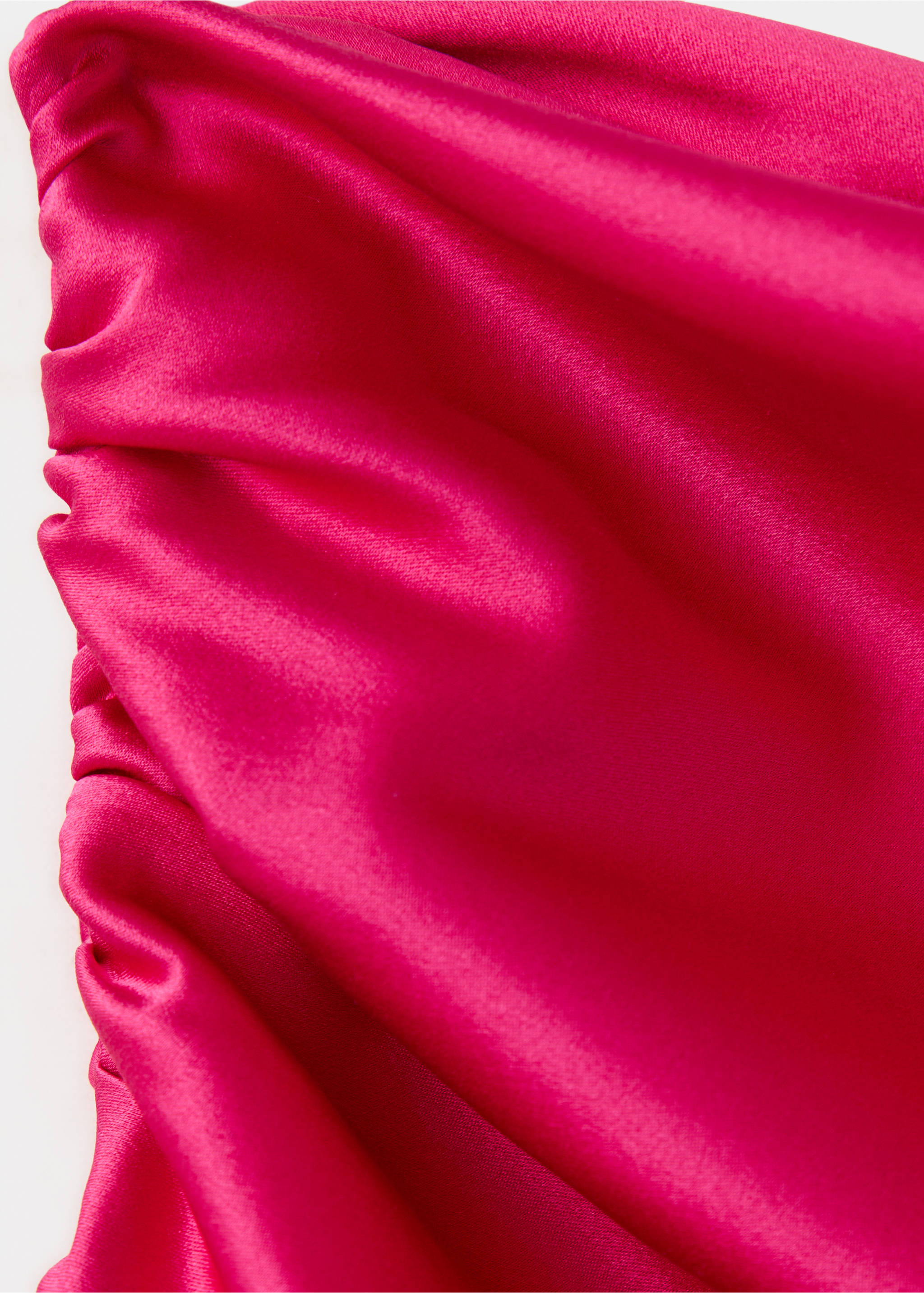 Asymmetric silk dress - Details of the article 8, Fuchsia. Ref: 37082562-00.